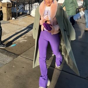 Zara Violet Tailored Flare Pants